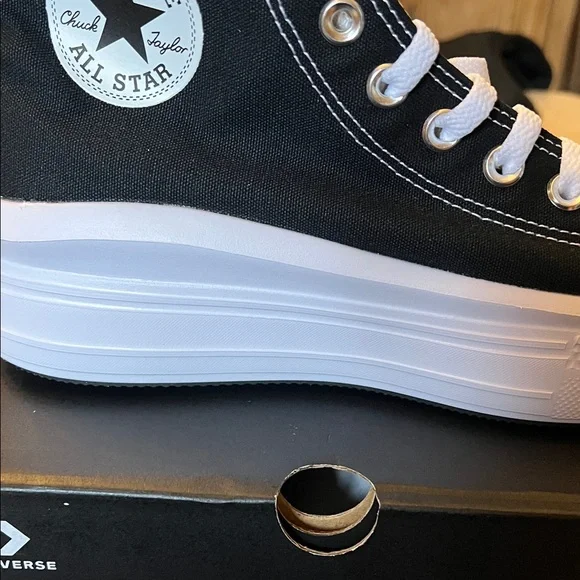 NIB - Converse Black and White High-Tops - Picture 5 of 5